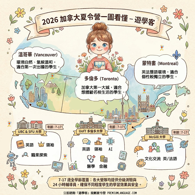 加拿大夏令營地圖｜UBC多倫多名校 Summer Camp 與語言學校營隊
