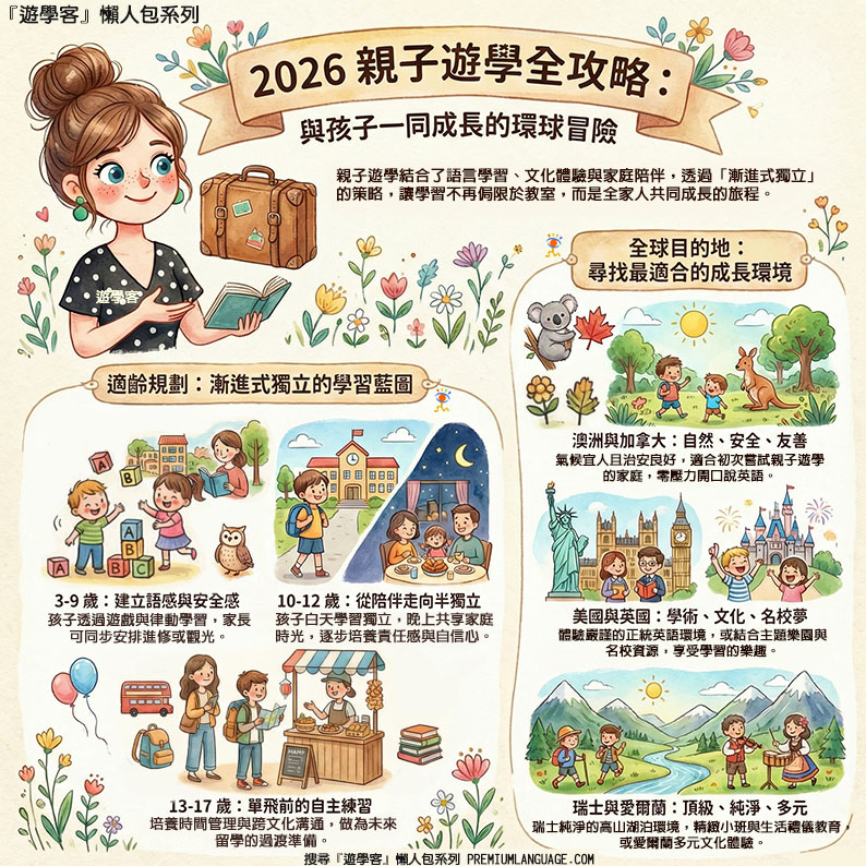 親子遊學全攻略懶人包- 遊學客專業顧問整理，適合家長與孩子共同成長的暑假規劃